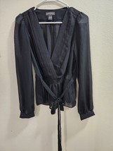 Banana Republic Women Sheer, Long Sleeve, Color: Black, Size S - $20.48