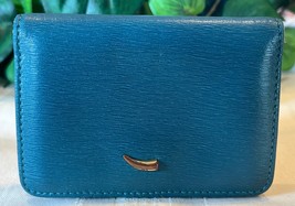 Tusk Saffiano Leather Envelope Card Case Wallet Blue - $30.91 CAD
