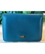 Tusk Saffiano Leather Envelope Card Case Wallet Blue - $405.23 MXN