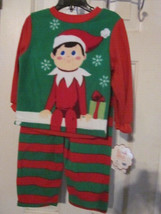 Nwt - The Elf On The Shelf Boy&#39;s Size 3T Fleece 2-PC Long Sleeve &amp; Pants Set - £20.37 GBP
