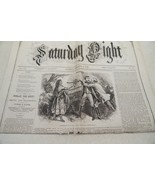 Antique Newspaper Print &quot; The Saturday Night &quot; 1869 Davis  Elverson Phil... - £81.61 GBP