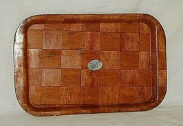 Vintage Formosa Wood Cheese &amp; Cracker Snack Tray Woven Wood Platter w Fo... - £13.42 GBP