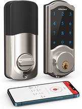 Smart Deadbolt, Smonet Front Door Lock, Keyless Entry, Bluetooth, Apartment. - £109.92 GBP