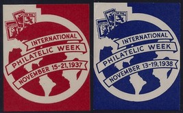 1937-38 &quot;International Philatelic Week&quot; Cinderella Poster Stamp Mint NH - $13.99