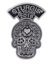 Hot Leather Women&#39;s Official 2016 Sturgis Motorcycle Rally Poco Loco Pin (Silver - £9.32 GBP