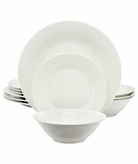 Gibson Home Everyday 12 Piece Round Fine Ceramic Dinnerware Set in White - $90.66 CAD