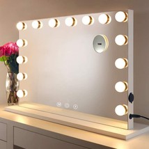 Hompen Vanity Mirror Makeup Mirror With Lights,Large Hollywood Lighted, Mounted - £72.73 GBP