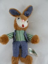 Vintage 1980 Timmy Russ Berrie plush bunny rabbit 10 inches - £9.75 GBP