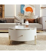 Modern Round Coffee Table with Storage - $345.99