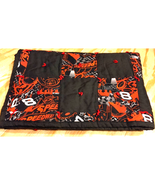 Handmade Nascar #8 Speedway Rectangle 38 x 50 Child&#39;s Blanket Black/Red ... - $14.80