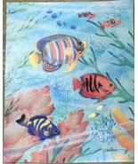 NOS Vintage 1995 Poster Signed Art Print Tropical Fish Nautical 16”x20” - £10.98 GBP