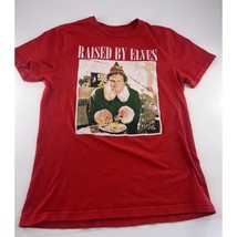 Elf Christmas Shirt Mens Small Red Holiday Pullover Short Sleeve Cotton ... - $127.47 MXN