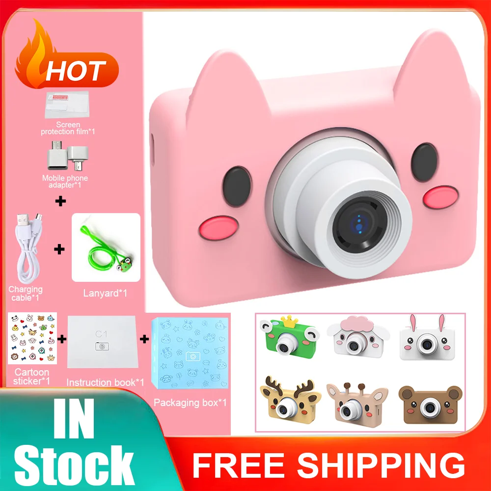 Cartoon Child Selfie Camera Toy Multifunctional Mini Digital Camcorder Portable - £13.47 GBP+