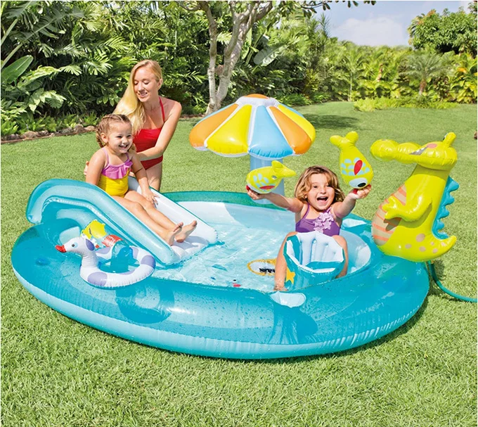 Kids Inflatable Bath Tub Crocodile Park Fountain Baby Marine Ball Pool Children - £159.25 GBP+