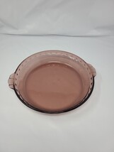 Vintage Pyrex Cranberry Pie Plate #229 Fluted Crimped Dish Glass Dish 9.5&quot; - $202.80 MXN