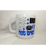 Vintage Glass Mug Black/Blue Ice Hockey - &quot;face-off&quot; Center Goalie Point... - $12.14 CAD