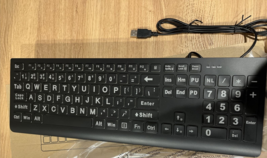 Sablute Large Print Backlit Keyboard, Wired Usb New - £29.12 GBP