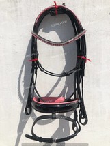 Baby Pink  Leather Horse dressage Bridle with premium fitting Matching Crystal B - £55.08 GBP