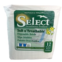 Adult Disposable Briefs  M 32 to 44 In Select Soft and Breathable Diapers u - £27.11 GBP