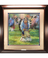 Little Feather Dancer Original Pastel Painting Carol Theroux 28x28 Frame... - $1,600.00
