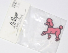 POODLE APPLIQUE pink dk gray 1.5 x 1.75" LaVoque (applique bx) - $2.40