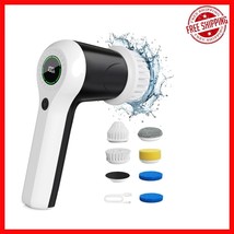 Rechargeable Electric Spin Scrubber: Ergonomic Design with 6 Heads for E... - $43.55