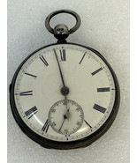 British Fusee Pocket Watch w/Sterling Silver Case - FOR REPAIR 1800s - $178.15