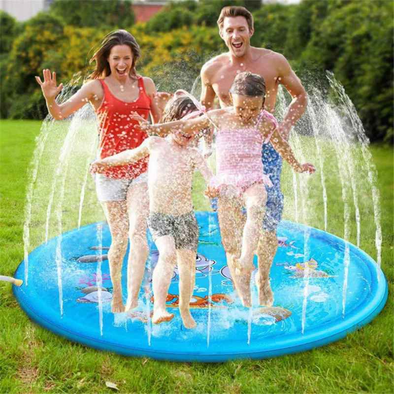 Summer Children&#39;s Outdoor Play Water Games Beach Mat Lawn Inflatable Spr... - $18.54+