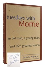 Mitch Albom Tuesdays With Morrie Signed An Old Man, A Young Man And Life&#39;s Great - £515.58 GBP