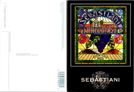 USA California Somona Sebastiani Vineyards &amp; Winery Stained Glass VTG Po... - £7.34 GBP