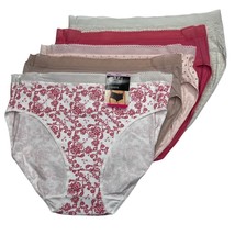 Bali Brief Panties 5 Pair Cotton Stretch Underwear Multicolor Mesh Band ... - £23.40 GBP