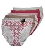 Bali Brief Panties 5 Pair Cotton Stretch Underwear Multicolor Mesh Band ... - £23.22 GBP