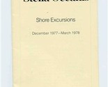 Stella Oceanis Shore Excursions Booklet Sun Line Cruises 1977 - 1978  - $17.82