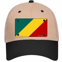 Congo Flag Novelty Khaki Mesh License Plate Hat - £23.16 GBP