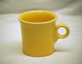 Fiestaware Fiesta Sunflower Yellow Homer Laughlin Coffee Mug Circle Hand... - $12.86