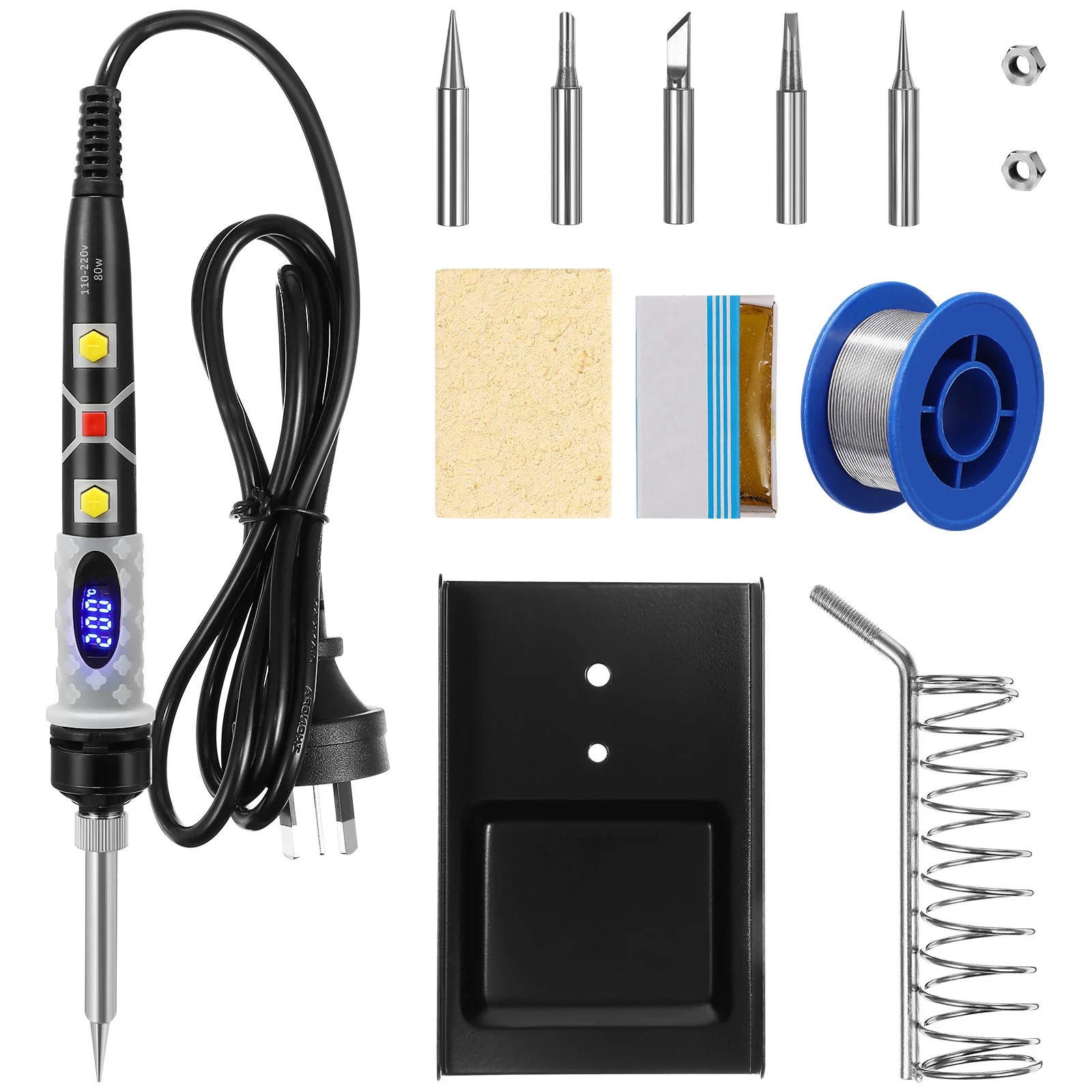 10 Pcs/Set Soldering  Tools Electric Kit Repair High Power Adjustable Digital - £55.32 GBP