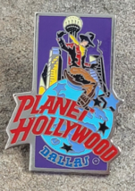 Planet Hollywood DALLAS 1990s Cowboy Riding Rodeo PH Globe Logo PIN w/Ci... - $9.99