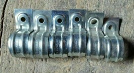 JIFFY 1-1/4&quot; SIZE HOLE/BOLT SIZE PIPE STRAP (LOT OF 6) **FREE SHIPPING** - $9.60