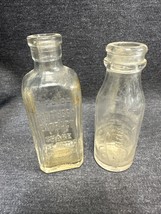 Vintage Pair Embossed Bottled - Battery Oil Thomas A Edison - Root Beer Extract - £7.78 GBP