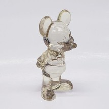MICKEY MOUSE  VINTAGE LUCITE YELLOW CLEAR MINI FIGURE Walt Disney- 2.75&quot; - £10.01 GBP