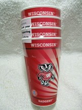 NEW In Package WISCONSIN BADGERS NCAA Licensed 16oz Holographic 3-D Cups... - £15.69 GBP