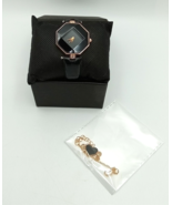 Women&#39;s Watch Black Face and Bezel with Rose Gold Tone Case - £10.91 GBP