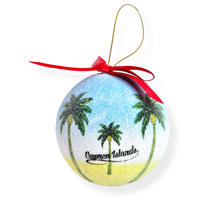 Cayman Islands Sugared Christmas Ornament Painted Palm Trees 2 Inch Souvenir - £11.81 GBP