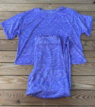 Juicy couture NWOT Women’s brushed hacci tee &amp; flare pants set size L purple BV - £22.94 GBP