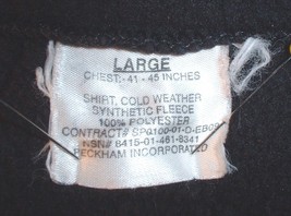US Army Gen II fleece parka liner/stand alone jacket size Large; Peckham... - $30.00
