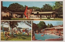 Swan Motel Near Keesler AFB Biloxi,Mississippi Chrome Postcard Unused - £7.78 GBP