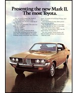 1973 Toyota Mark II 2 Coupe 2 Door Vintage Print Ad Wet Pavement 70s Wal... - $10.97