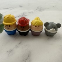 Fisher Price Vintage Chunky Little People Toys Lot of 4 Firefighter Koala Woman - £10.07 GBP