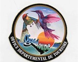 Guadeloupe Office Departmental Du Tourisme Hummingbirds Peel Off Sticker - $13.86