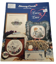 Stoney Creek Cross Stitch Patterns Book Love & Lace Welcome Friends House Cat - $6.99
